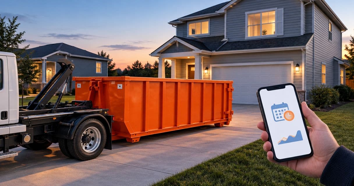 How to book a dumpster online in Clarksville after hours